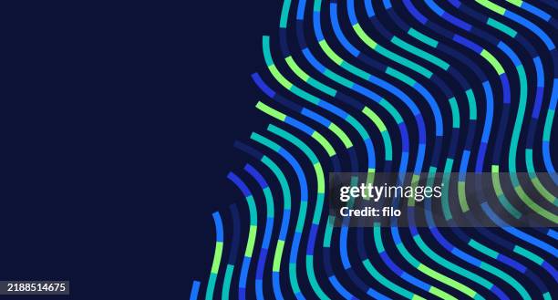 ilustraciones, imágenes clip art, dibujos animados e iconos de stock de antecedentes técnicos abstractos de wave line - cambiar de forma