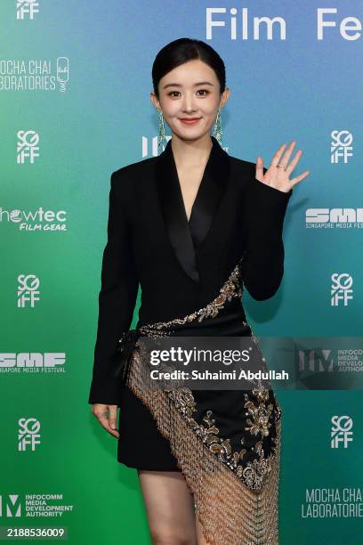 Chinese actress and singer, Zhao Liying attends the premiere of "The Unseen Sister" during the 2024 Singapore International Film Festival on December...
