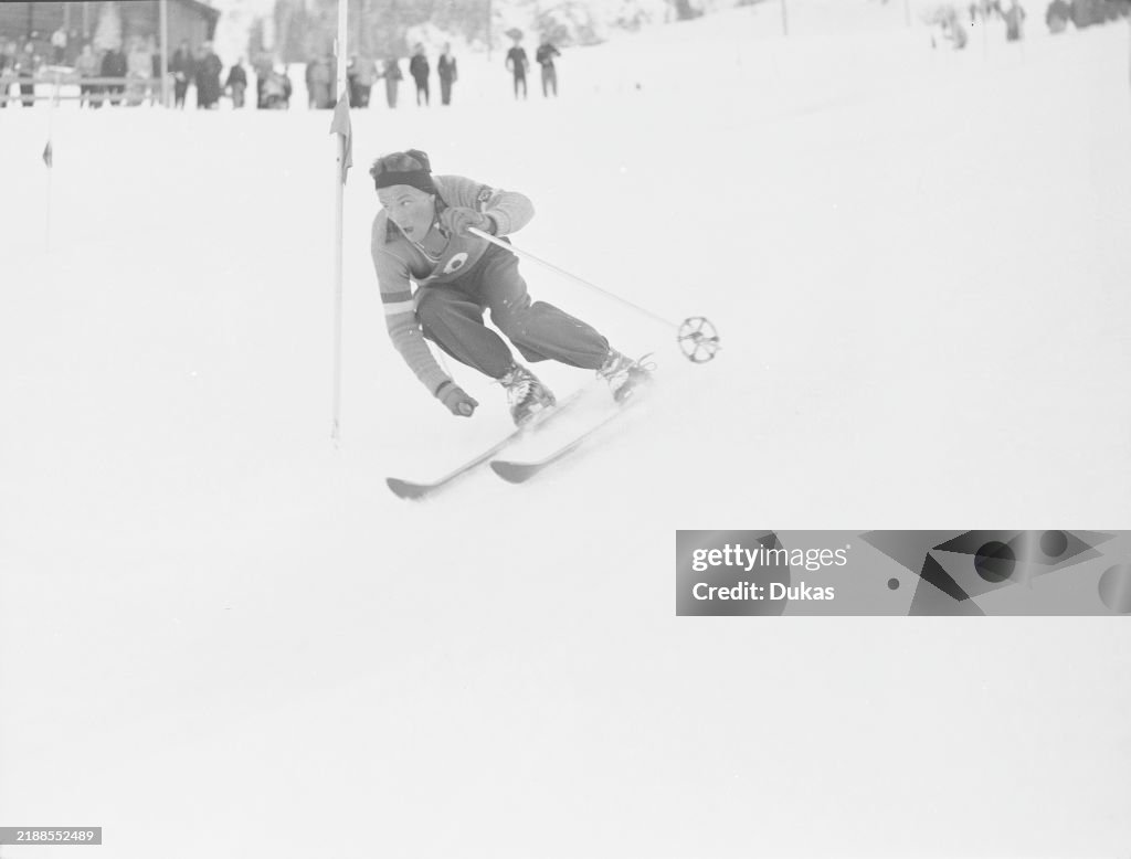 Othmar Schneider, skier from Austria, ca. 1950