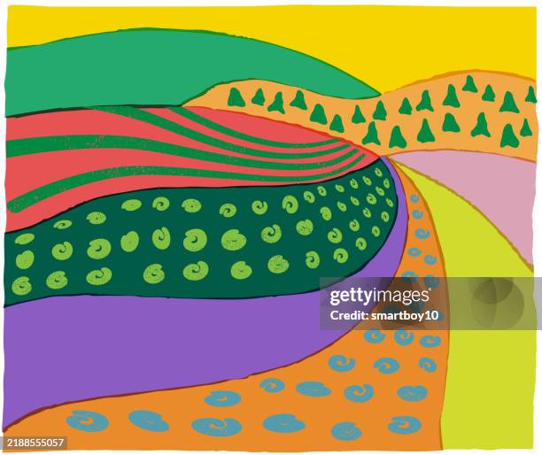 Abstract Landscape Pattern High-Res Vector Graphic - Getty Images