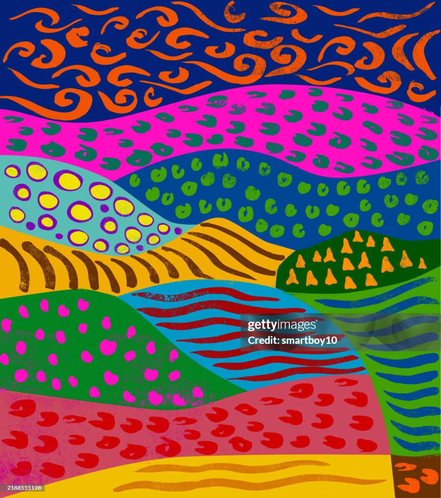 Pattern Color Landscape Abstract Landscape Pattern High-Res Vector Graphic - Getty Images