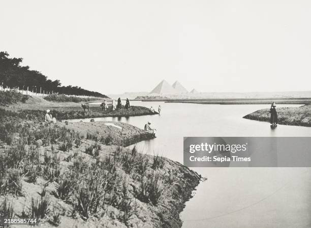 Periodic overflow of the Nile . Date Issued: 1887, Place: Paris, Publisher: Andre Palmieri & emile Bechard, Egypt, Architecture, Floods, Pyramids of...
