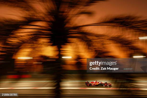 Charles Leclerc, Ferrari SF-24 during testing at Formula 1 Testing at Yas Marina Circuit on December 10, 2024 in Abu Dhabi, United Arab Emirates.