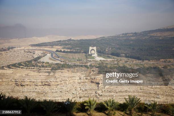 View from the Presidential Palace on December 10, 2024 in Damascus, Syria. Parts of the palace were ransacked in recent days as rebel forces in Syria...