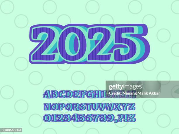 editable 2025 3d text effect. effect saved in graphic styles - core value poster stock illustrations