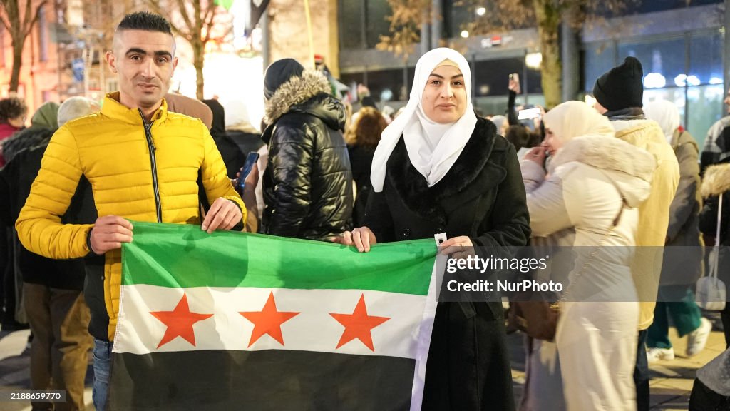 Syrians Celebrate The Fall Of The Syrian Regime And Its Head