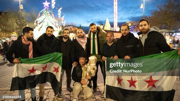 Syrians Celebrate The Fall Of The Syrian Regime And Its Head, in Mets, France, on december 08, 2024.