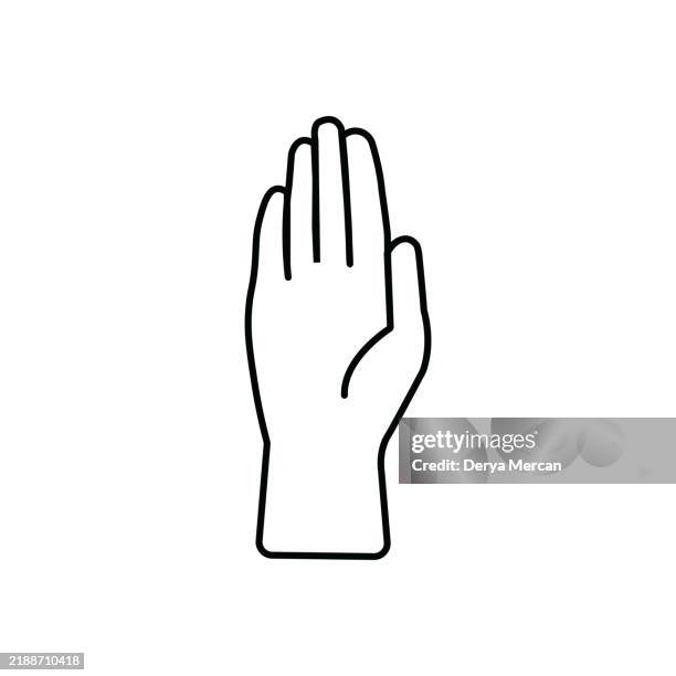 hand silhouette icon stock illustration - palm of hand stock illustrations