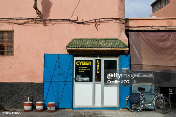 Morocco. Marrakech. Internet Cafe.