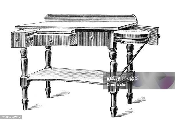 kitchen table - empty kitchen table stock illustrations