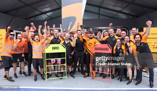 McLaren Formula E Team come together for a team photo at Sao Paulo Street Circuit on December 07, 2024 in Sao Paulo, Brazil.