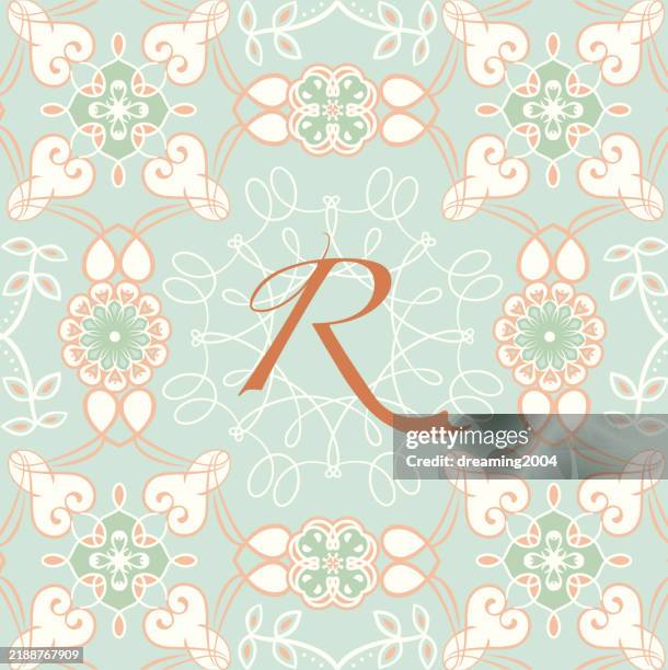 Decorative R Monogram Vector Elegant Letter R 3dRose Initial Letter R Personal Monogrammed Fancy