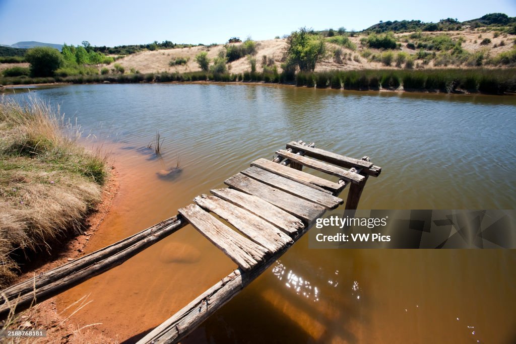 Old Dock at Lake Sumido in Las Médulas, El Bierzo, León, Spain