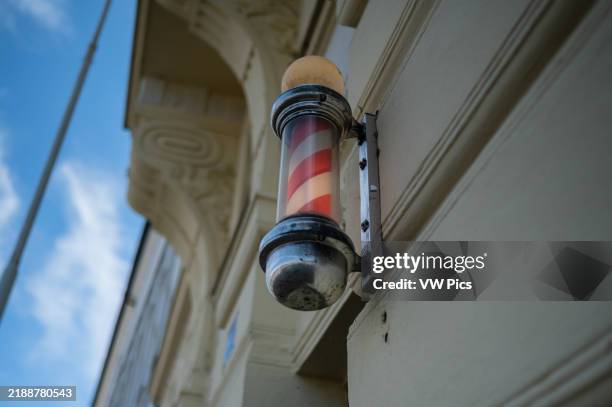 Barber shop sign in Prague.