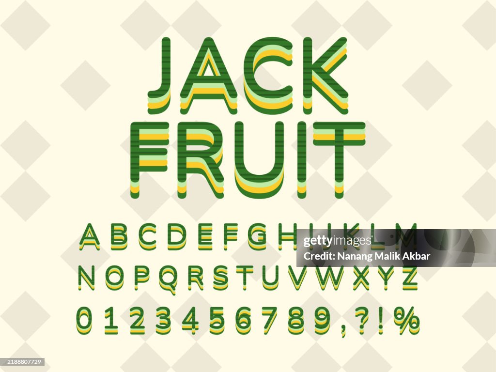Jack Fruit 3D Editable Text Effect. Effect Saved in Graphic Styles