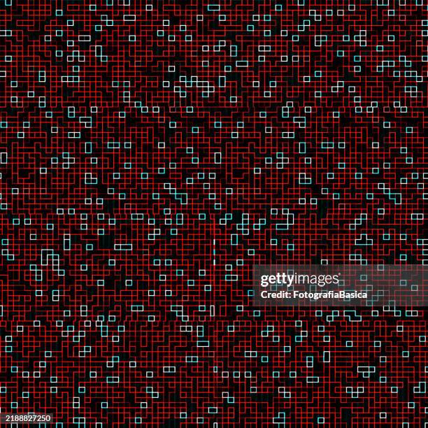 red and blue tiny squares background - tv programming stock illustrations