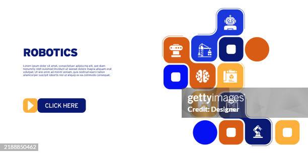 robotics related vector illustration. machine learning, artificial intelligence, automated, robot, futuristic, computer. - android mockup stock illustrations