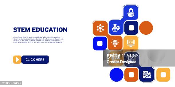 stem education related vector illustration. science, technology, engineering, math, education, learning, school. - stem vector stock illustrations