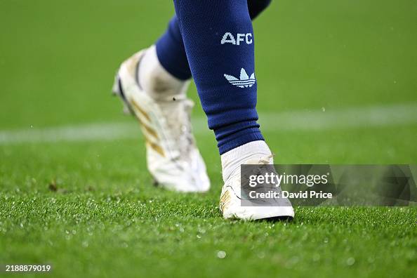 Decan Rice Boot A detailed view of the Adidas boots of Declan Rice of Arsenal during ...