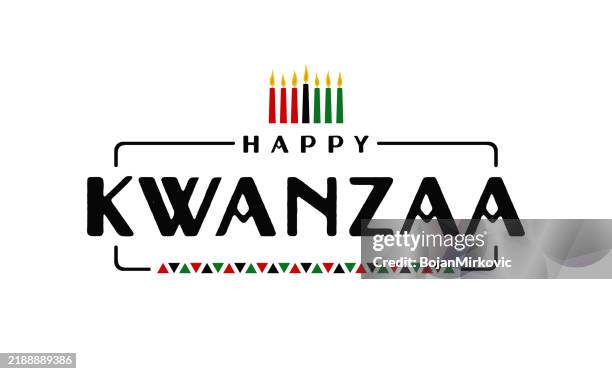happy kwanzaa card design, background. vector - kwanzaa stock illustrations