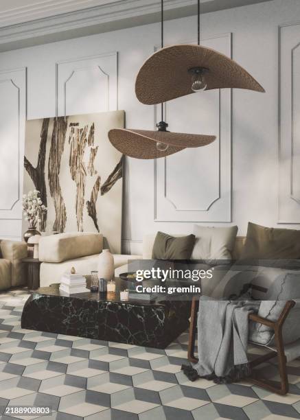 classic living room interior - home showcase interior stock pictures, royalty-free photos & images