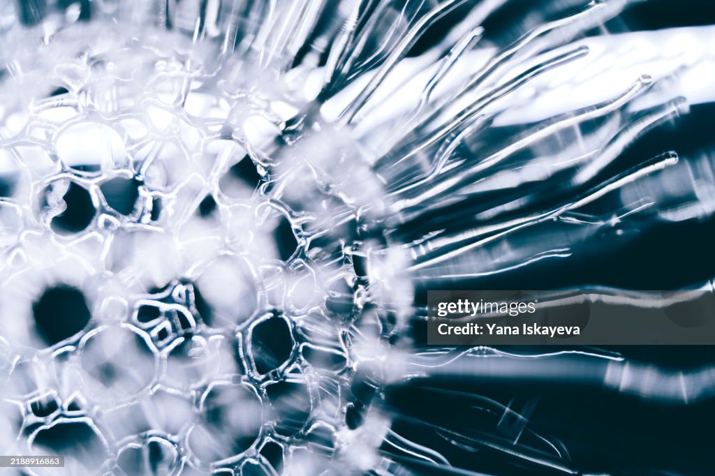 Abstract 3D model of a neuron or a virus structure closeup