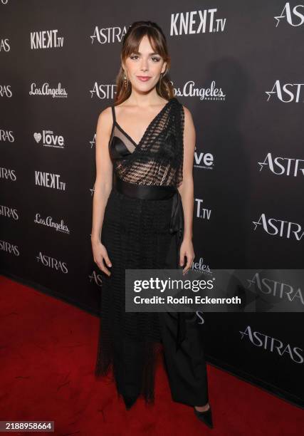 Kiernan Shipka attends The Hollywood Critics Association's Astra Creative Arts, Film & TV Awards at Taglyan Complex on December 08, 2024 in Los...