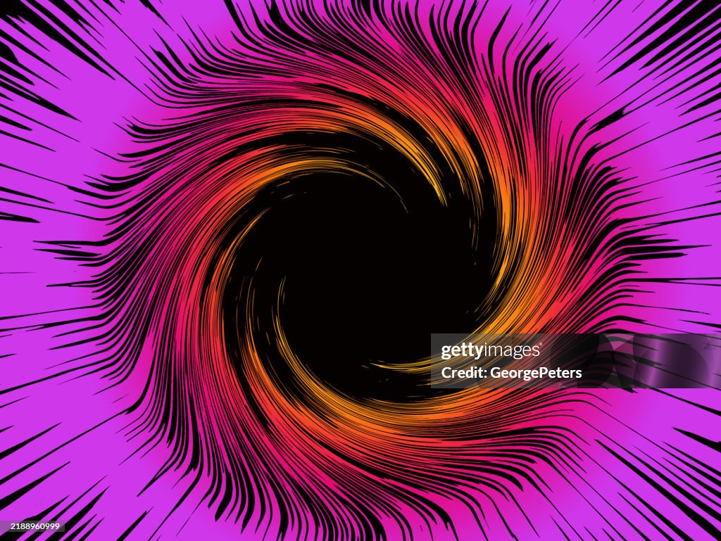 Spiral Vortex Border Frame Abstract Background High-Res Vector Graphic ...