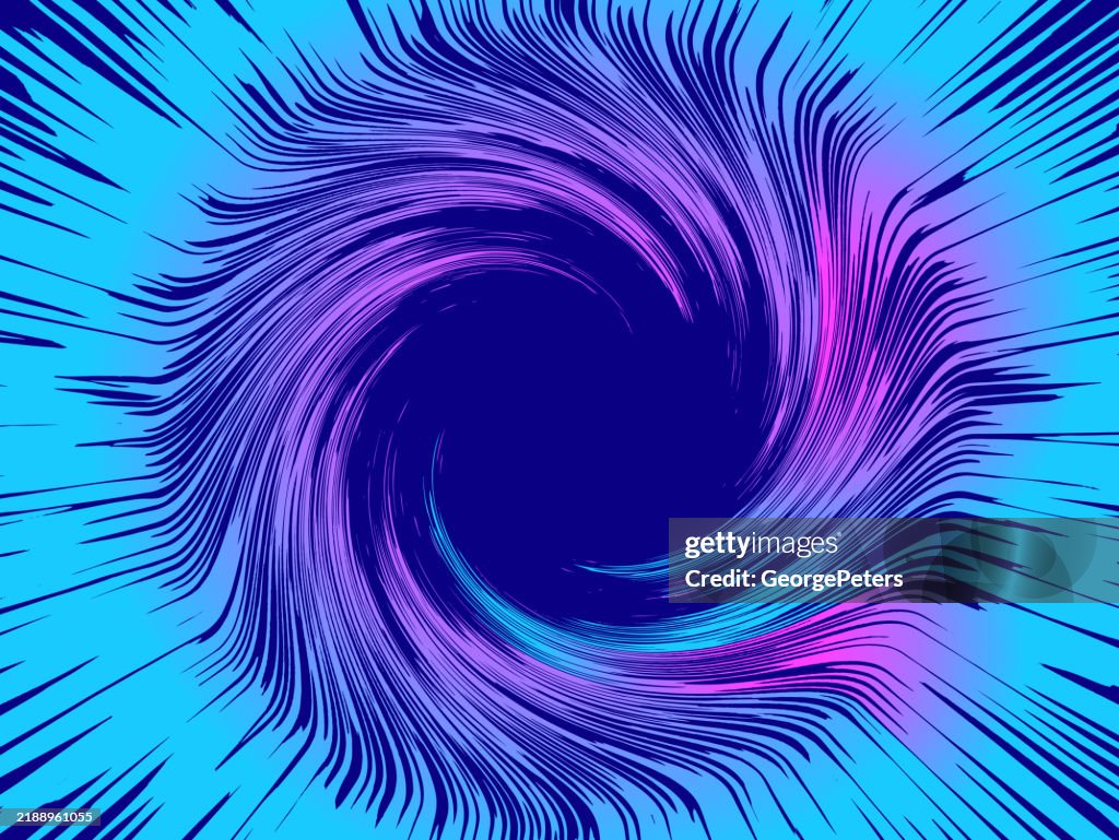 Blue Spiral Vortex Border Frame Abstract Background High-Res Vector ...