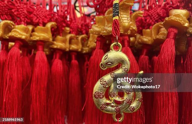 chinese new year of snake - chinesische kultur stock-fotos und bilder