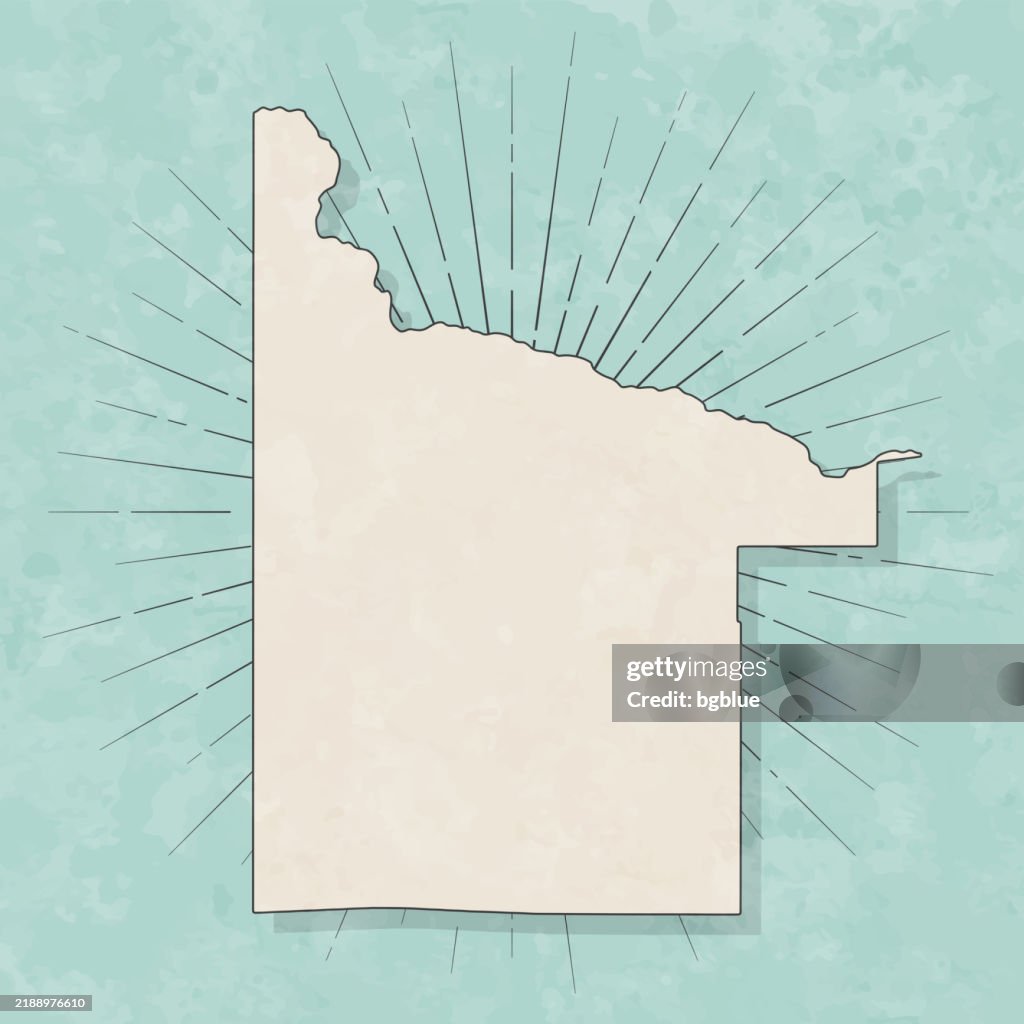 Twinfalls County, Idaho. Map in retro vintage style - Old textured paper