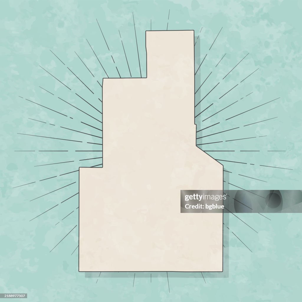 Quitman County, Mississippi. Map in retro vintage style - Old textured paper