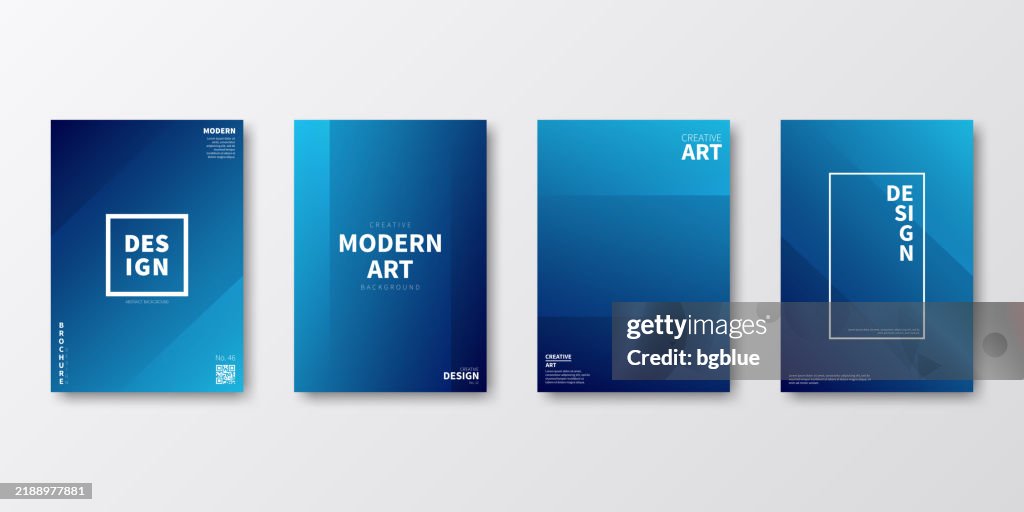 Brochure template layout, Blue cover design, business annual report, flyer, magazine