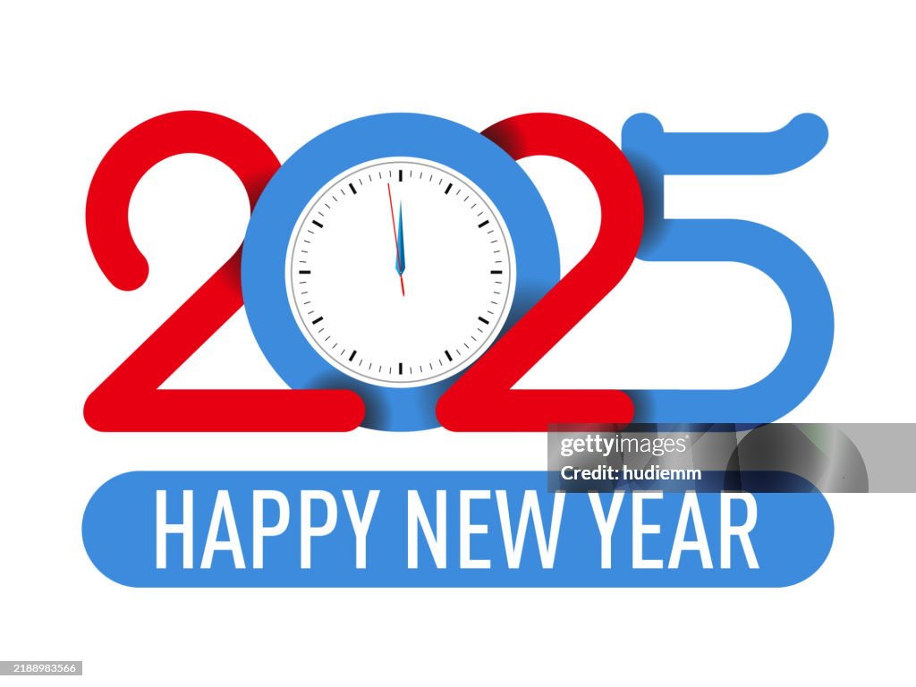 Vector year of 2025 isolated on white background