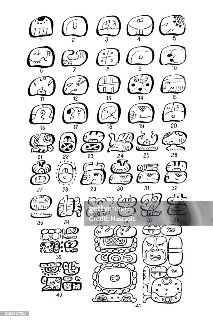 Maya Script Font Maya Script High-Res Vector Graphic - Getty Images