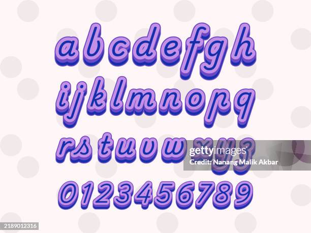 ilustrações, clipart, desenhos animados e ícones de alphabet 3d design and 3d colorful text effect. text effect saved in graphic styles - word pattern background