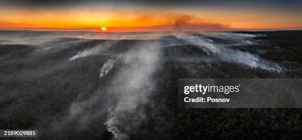 planned burning or prescribed burning - controlled fire stock pictures, royalty-free photos & images