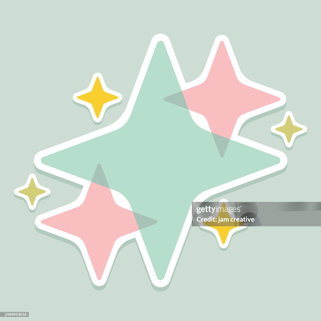 Retro Wish Upon a Star Sticker-Style Set