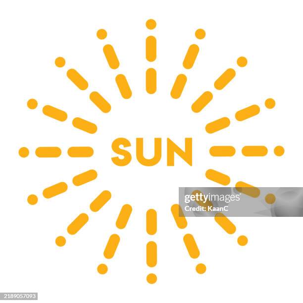 sun shape vector icon. summer vacation stock illustration - aura stock illustrations