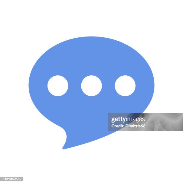 sprechblasensymbol mit auslassungspunkten - drei gegenstände stock-grafiken, -clipart, -cartoons und -symbole