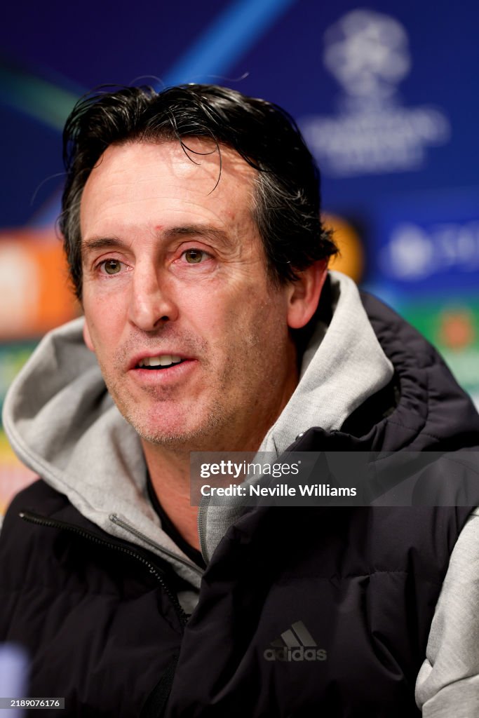 Aston Villa FC Training Session And Press Conference - UEFA Champions League 2024/25 League Phase MD6