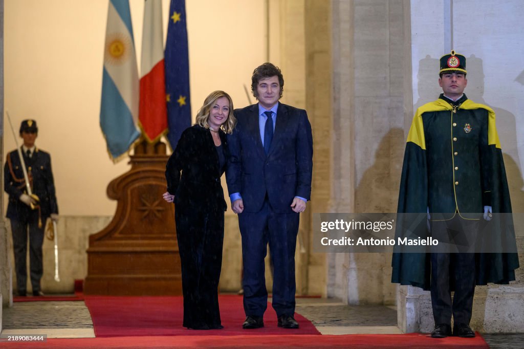 PM Giorgia Meloni Meets President of Argentina Javier Milei