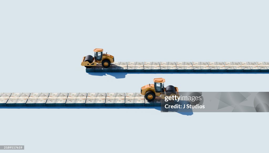 Diverging Financial Paths concept