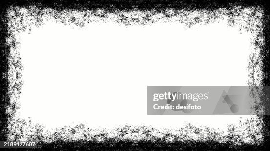 Horizontal symmetrical shimmery black bordered, plain white creative Christmas New Year festive celebration greeting cards / backgrounds wallpaper for copy space with black intricate border and outline Horizontal symmetrical shimmery black bordered, plain white creative Christmas New Year festive celebration greeting cards / backgrounds wallpaper for copy space with black intricate border and outline