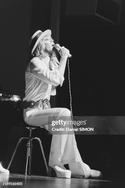 Patrick Juvet sur scène à l'Olympia de Paris, le 5 novembre 1973.