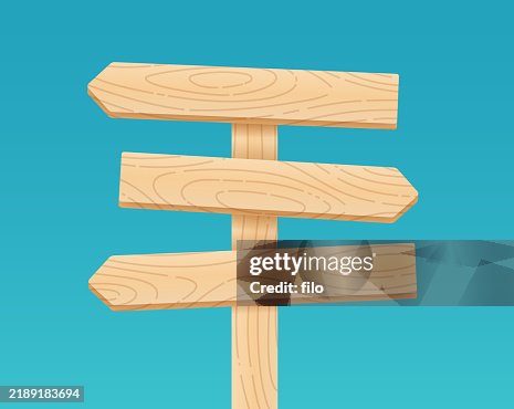 Cross Cut Direction Sign Arrow Crossroads Wood Direction Sign Post High-Res Vector Graphic ...