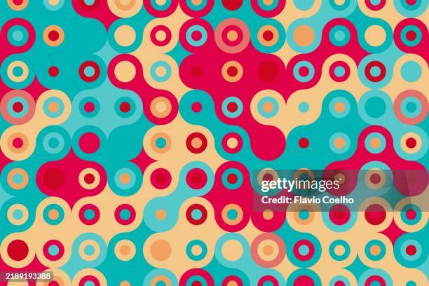 old-fashioned pattern background - 60s retro pattern stock pictures, royalty-free photos & images