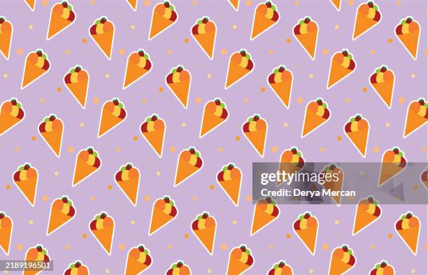 repeating ice cream cone texture. stock illustration - milk texture stock illustrations