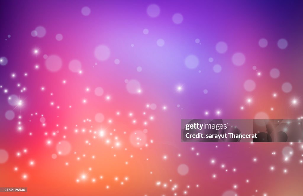 Sparkling star gradient background. Soft glowing lights in warm tones. Radiant sparkles on orange pink gradient. Twinkling lights on a vibrant backdrop. Dreamy sparkles with warm color tones. Shimmering glow on a soft gradient