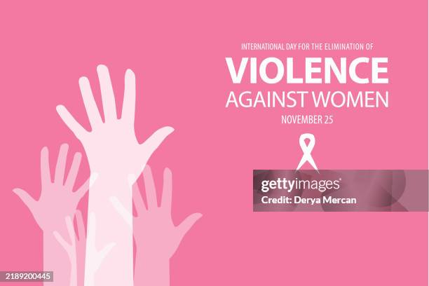 ilustraciones, imágenes clip art, dibujos animados e iconos de stock de ilustración de stock de cartel del día internacional de la eliminación de la violencia contra la mujer - violencia-de-genero